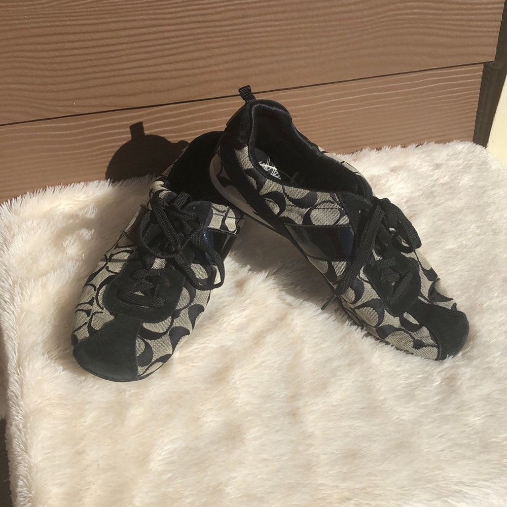 Coach womens black sneakers